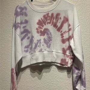 American Eagle Outfitters Tie-Dye Sweatshirt - Purple and Pink